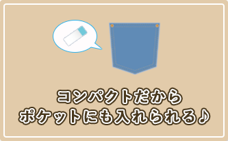 コンパクトだから ポケットにも入れられる♪ 